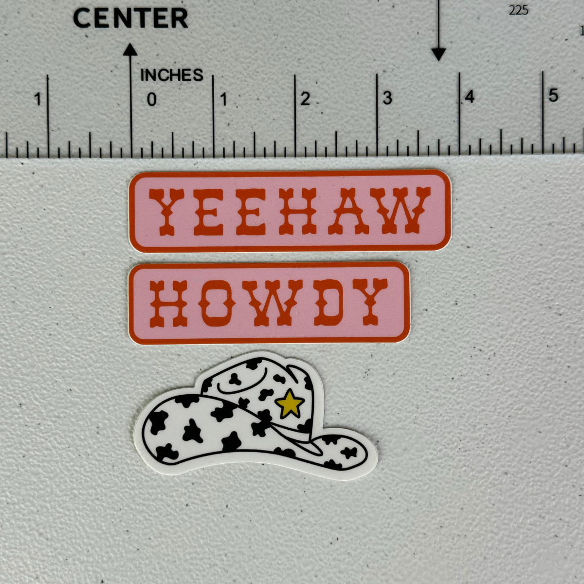 3pcs Cowboy Hat Yeehaw Howdy Stickers Pack