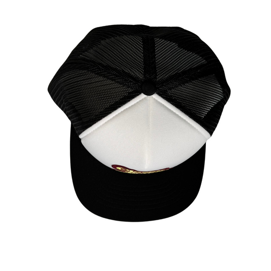 Classy Bougie Rachet White And Black Trucker Hat